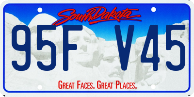 SD license plate 95FV45