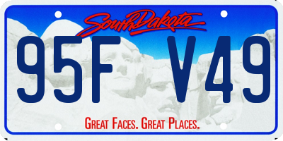 SD license plate 95FV49
