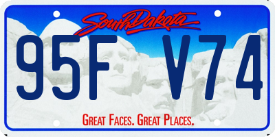 SD license plate 95FV74