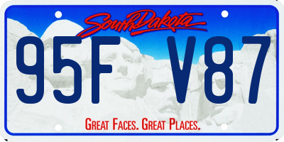 SD license plate 95FV87