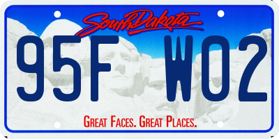 SD license plate 95FW02