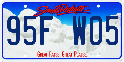 SD license plate 95FW05