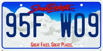 SD license plate 95FW09