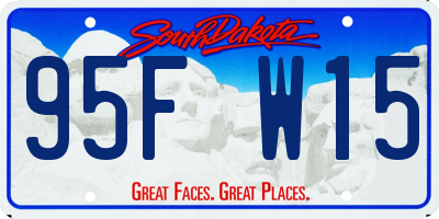 SD license plate 95FW15