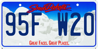 SD license plate 95FW20