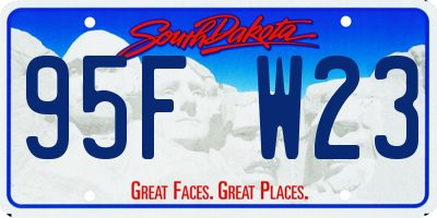 SD license plate 95FW23