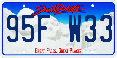 SD license plate 95FW33
