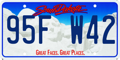 SD license plate 95FW42
