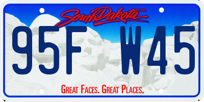 SD license plate 95FW45
