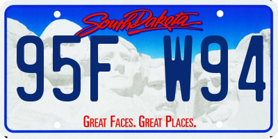 SD license plate 95FW94