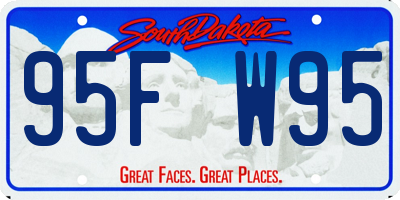 SD license plate 95FW95