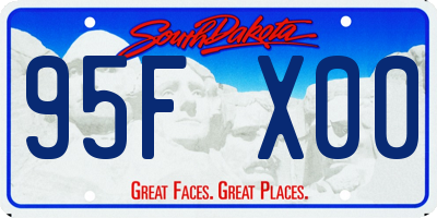 SD license plate 95FX00
