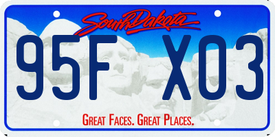 SD license plate 95FX03