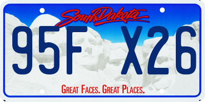 SD license plate 95FX26