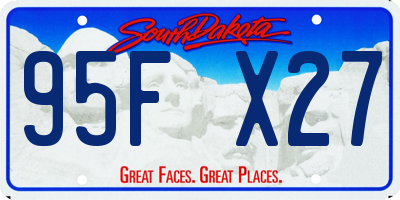 SD license plate 95FX27