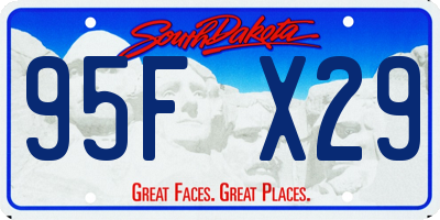 SD license plate 95FX29