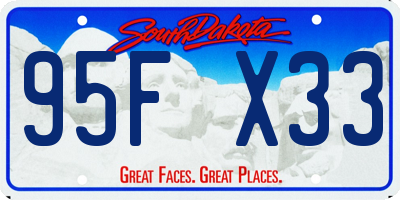 SD license plate 95FX33