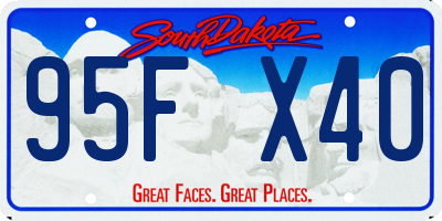 SD license plate 95FX40