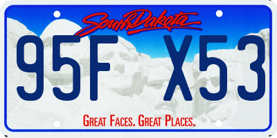 SD license plate 95FX53