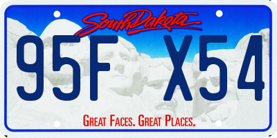 SD license plate 95FX54