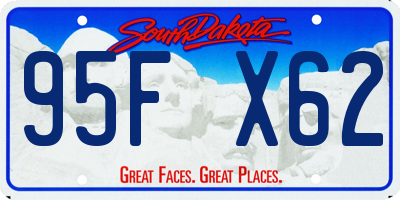 SD license plate 95FX62