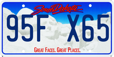 SD license plate 95FX65