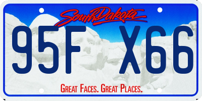 SD license plate 95FX66