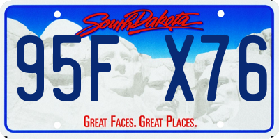 SD license plate 95FX76