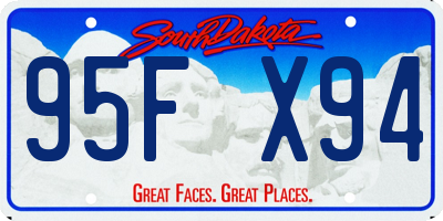 SD license plate 95FX94