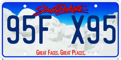 SD license plate 95FX95