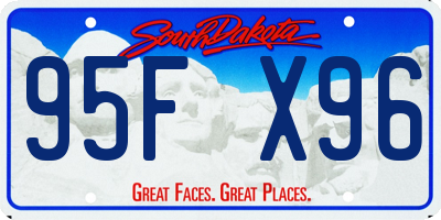 SD license plate 95FX96