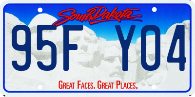 SD license plate 95FY04