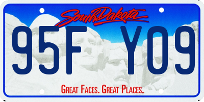 SD license plate 95FY09