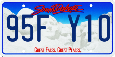 SD license plate 95FY10