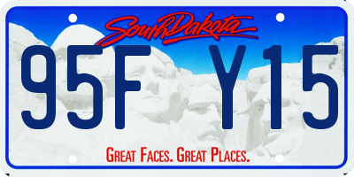 SD license plate 95FY15
