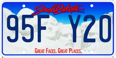 SD license plate 95FY20