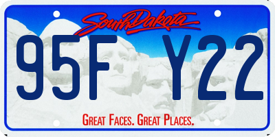 SD license plate 95FY22