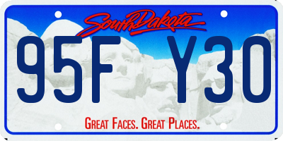 SD license plate 95FY30