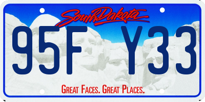 SD license plate 95FY33