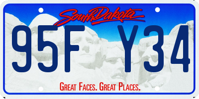 SD license plate 95FY34