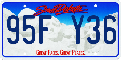 SD license plate 95FY36