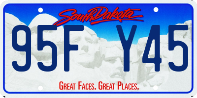 SD license plate 95FY45