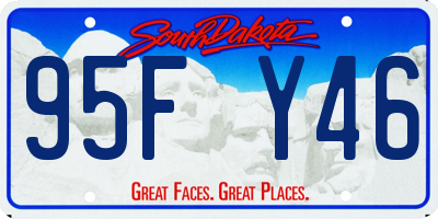 SD license plate 95FY46