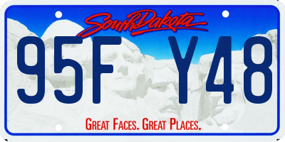 SD license plate 95FY48
