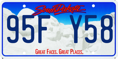SD license plate 95FY58