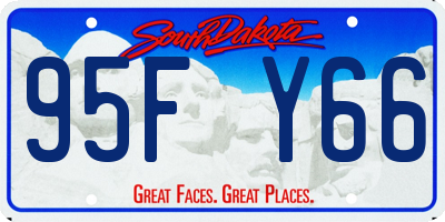 SD license plate 95FY66