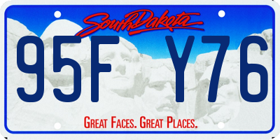 SD license plate 95FY76