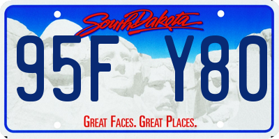 SD license plate 95FY80