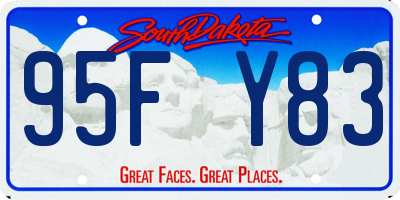 SD license plate 95FY83