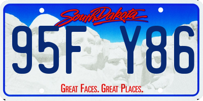 SD license plate 95FY86